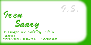 iren saary business card